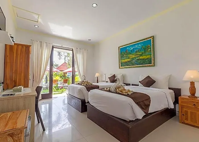 Comfy Twin With Garden View Near